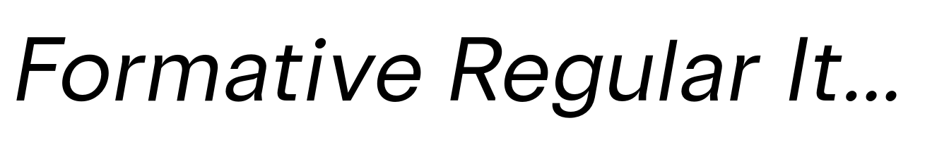 Formative Regular Italic